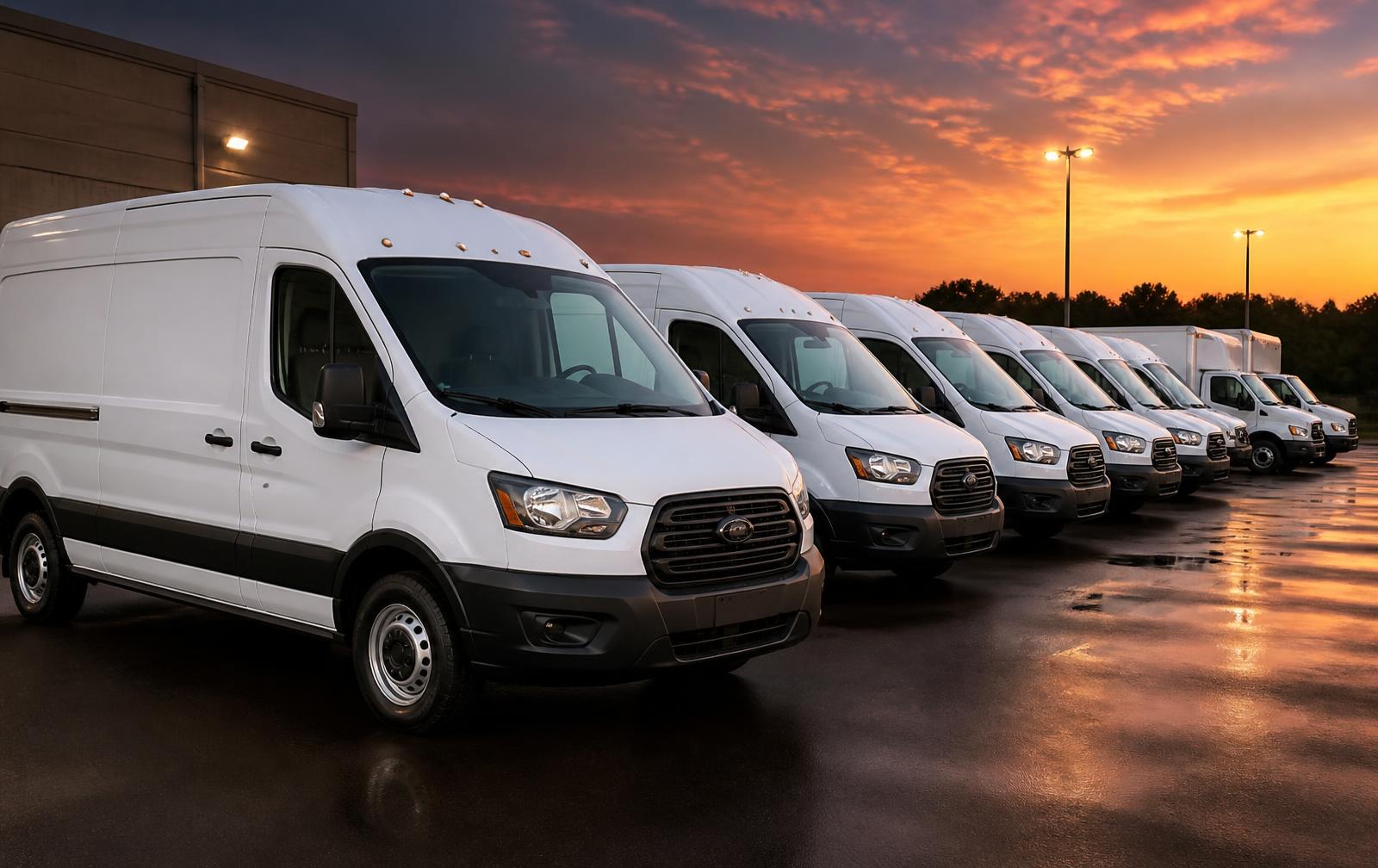 Commercial fleet vehicles cleaned and detailed